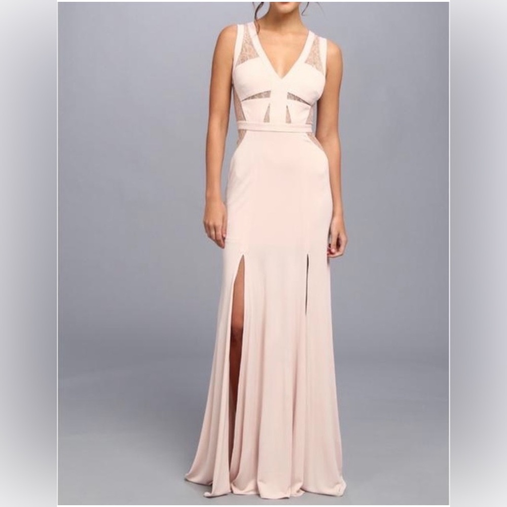 Elegant Light Pink Evening Gown